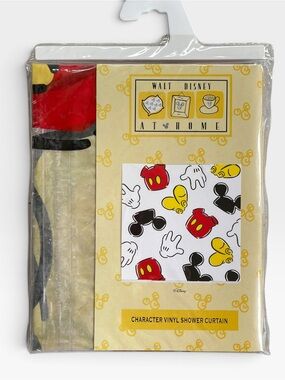 Walt Disney At Home Mickey Mouse Vinyl Shower Curtain New